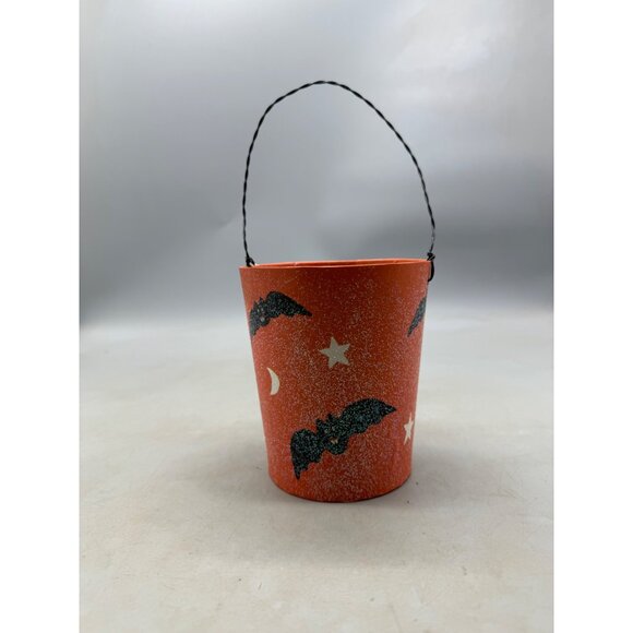 Halloween treat trinket candy containers with handles bats strips dots READ - Picture 4 of 6